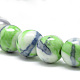 Chapelets de perle en jade d'un océan blanc synthétique G-S253-14mm-04-3