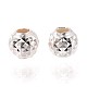 Strukturierte 925 Sterling Silber Perlen&nbsp;STER-T008-44S-03-3