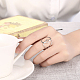 Регулируемые модные платина никелированная манжеты широкий полосы палец кольца RJEW-BB15302-P-5