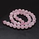 Madagascar rosa naturale perle di quarzo fili G-K285-33-6mm-02-2