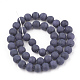 Chapelets de perles en pierre d'or bleue synthétique G-T106-009A-3