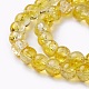Chapelets de perles bicolores en verre craquelé GLAA-F098-03C-06-3