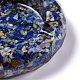 Resin with Natural Lapis Lazuli Chip Stones Ashtray DJEW-F015-06C-2