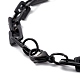 Placage sous vide rectangle 201 bracelets chaîne en acier inoxydable BJEW-N240-06EB-3