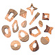 Fashewelry 30 pz 15 ciondoli in resina trasparente e legno di noce RESI-FW0001-04-2