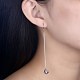 Boucles d'oreilles avec pendentif en 925 argent sterling EJEW-BB30493-4