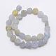 Natural Blue Chalcedony Beads Strands G-G689-03-2