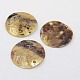 Printed Shell Pendants for Jewelry Making SSHEL-J015-03-2