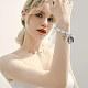 Chgcraft 6 pz rosario braccialetti di sublimazione trasferimento di calore braccialetto bianco braccialetti di sublimazione rosario con perle di vetro croce di perline braccialetti di fascino per il battesimo gioielli fai da te BJEW-CA0001-06-5