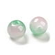 Perle di vetro con verniciatura a spruzzo bicolore GLAA-L046-03-3