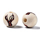 Unfinished Natural Wood European Beads WOOD-S057-033-4