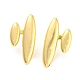 Rack Plating Brass Oval Stud Earrings EJEW-A028-30G-1