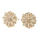 Brass Micro Pave Cubic Zirconia Stud Earrings EJEW-H103-02G-1