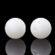 環境に優しいプラスチック模造真珠ビーズ  マット  グレードA  ラウンド  ホワイト  6x5.5mm  穴：1.4mm MACR-S289-6mm-01-2