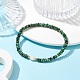 Pulseras elásticas con cuentas de perlas y rondelle de jade africano natural BJEW-JB09918-03-2
