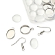 Bausatz für baumelnde Ohrringe mit leeren Kuppeln zum Selbermachen DIY-YW0002-03-3