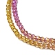Transparent Gradient Color Glass Beads Strands GLAA-H021-01A-03-3