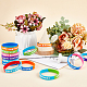 Gorgecraft 30 pièces 5 couleurs mot joyeux anniversaire silicone cordon bracelets ensemble bracelet BJEW-GF0001-14A-4