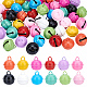 NBEADS 48 Pcs 23mm Colorful Bell Pendants IFIN-NB0001-43-1