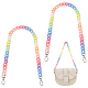 Tracolla per borsa a catena barbazzale in acrilico color arcobaleno FIND-WH0143-47A-1