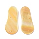 黄色いシェルカボションのセッティング  靴底  20.5x9x2mm  穴：0.8mm BSHE-Z002-01-2