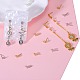 8 Pair 2 Color Flat Round Brass Micro Pave Cubic Zirconia Stud Earring Findings ZIRC-SZ0005-03-3