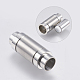 304 Stainless Steel Magnetic Clasps with Glue-in Ends STAS-F139-073P-1