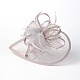 Women's Carnival Party Accessories Hair Jewelry Fascinator Organza Feather Flower Hair Bands OHAR-S172-03-1
