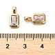 Латунные микро проложить кубического циркония подвески X-KK-F870-05G-3