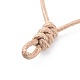 Fabricación de collar de cordón de poliéster encerado coreano ajustable AJEW-JB00510-02-2