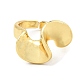 Twist Wave Rack Plating Brass Open Cuff Rings for Women RJEW-G294-07G-2