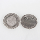 Supports broches pour cabochon alliage de style tibétain X-PALLOY-N0085-70AS-2