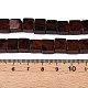 Натурального красного дерева обсидиана бисер нитей G-T139-8x8-40A-5