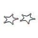 Chapado de iones (ip) 304 anillo de enlace de acero inoxidable ajustes de rhinestone STAS-A070-05MC-2