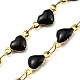 Ion Plating(IP) Golden 304 Stainless Steel Heart Link Chain Necklaces NJEW-E098-02G-04-2