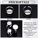 UNICRAFTALE 16Sets 8/10/12mm Tray Ring Base 304 Stainless Steel Cuff Rings Blank 16.9mm Finger Rings Bezel with Glass Cabochons Jewelry Making Accessaries for Finger Ring Making DIY-UN0003-46-4