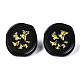 Flat Round with Butterfly Stud Earrings for Women EJEW-N046-017-NR-3