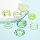 8pcs 8 anillos de dedo de acrílico transparente de estilo RJEW-LS0001-50-5