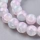 Chapelets de perles en verre craquelé X-LAMP-P048-A10-3