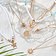 Anattasoul 6 pièces 6 style soleil & fleur & coquille forme pendentif alliage multicouches ensembles de colliers NJEW-AN0001-37-7