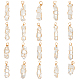 FINGERINSPIRE 20 Pcs Natural Quartz Crystal Pendant Gold Plated Wire Wrapped Quartz Clear Crystal Gemstone Pendant without Chain Healing Stones Pendant for Necklaces Earrings Jewelry Making FIND-FG0001-58-1
