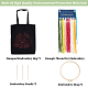DIY-Stickerei-Kit für Einkaufstaschen mit Blumenmuster DIY-WH0349-21C-3