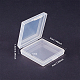 Benecreat 8 Packung 5x5x1.5 cm kleine gefrostete quadratische Kunststoffperlen Aufbewahrungsbehälter Box Case mit Deckel für Kräuter CON-BC0005-35-2