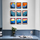 SUPERDANT Landscape Canvas Wall Poster Natural Wall Art Prints Poster Artwork Geometric Abstraction for Living Kids Room Bedroom Office Wall Decoration No Framed Picture Decor Panel Set of 9 AJEW-WH0403-004-5