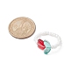 Стрейч-кольца для женщин со стеклянными семенами тюльпана и бисером RJEW-JR00596-4