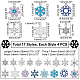 PandaHall 128pcs 17 Styles Snowflake Charms for Jewelry Making Xmas Christmas Snowflake Charms Pendant Beads for DIY Craft Bracelet Necklace Earring Making PALLOY-PH0001-96-5