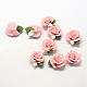 Handgemachte Porzellan Cabochons, China Clay Perlen, Blume, rosa, 23~25x20.5~21x10~11 mm