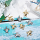 Beebeecraft 20 pièces 2 couleurs breloques tortue de mer or 14 carats et argent thaïlandais en alliage plaqué tortue océan animaux pendentif pour la fabrication de bijoux fournitures artisanat FIND-BBC0001-40-4