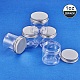 BENECREAT 12 Pack 2oz/60ml Column Plastic Clear Storage Containers Jars Organizers with Aluminum Screw-on Lids CON-BC0004-87-5