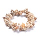 Unisex Natural Spiral Shell Stretch Bracelets BJEW-K220-01-2